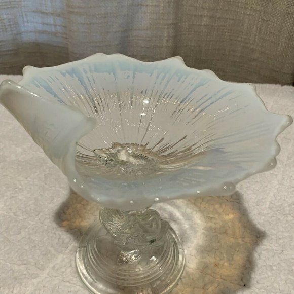 Vintage Rare Viking Dolphin & Shell Footed Compote - Picture 10 of 10